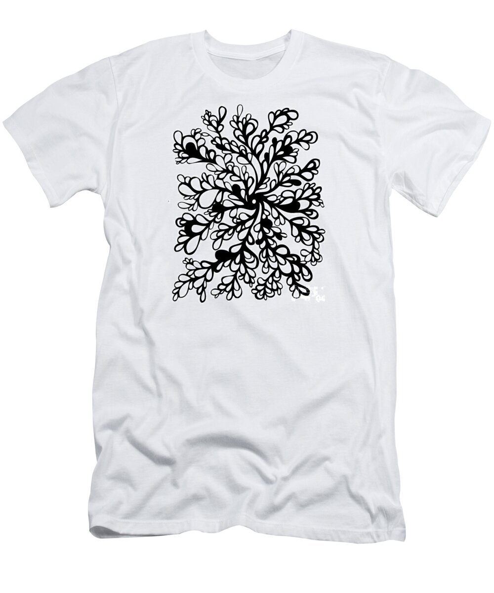 Illustration T-Shirt featuring the drawing Vines by HD Connelly