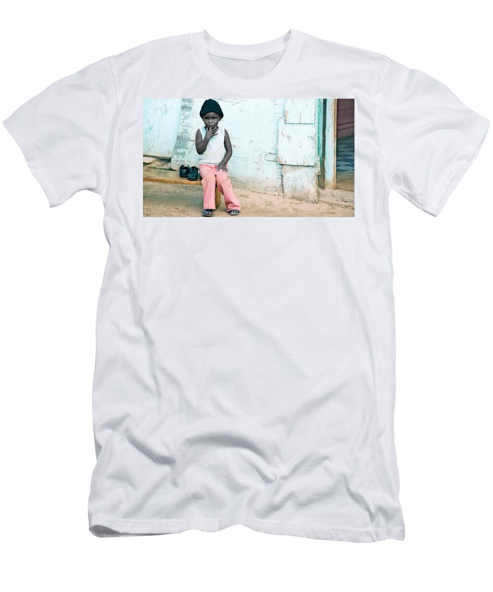 Township T-Shirt featuring the photograph Waiting for Mama by Andrew Hewett