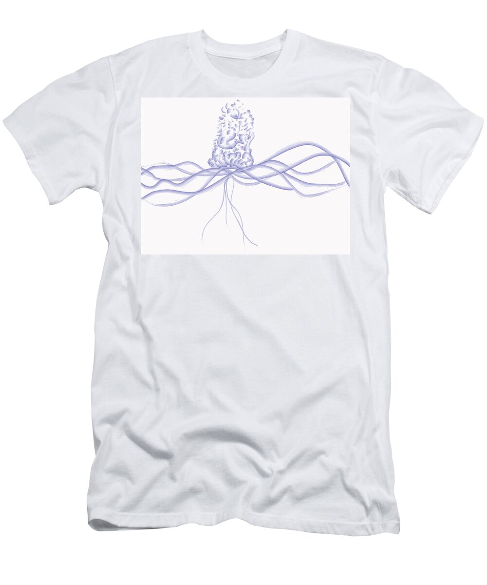Abstract T-Shirt featuring the digital art Waveflower by Kevin McLaughlin