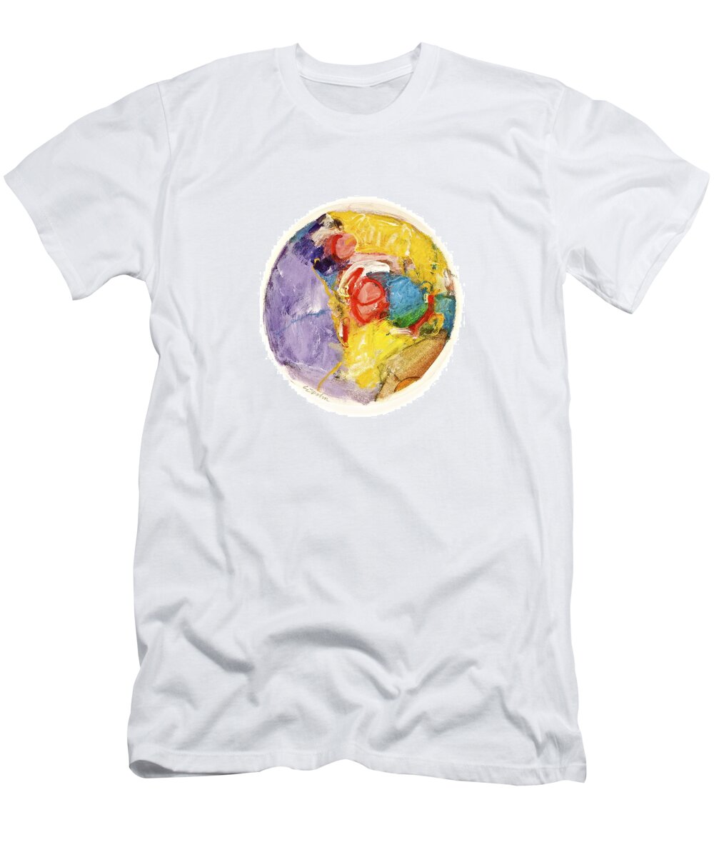 Abstract T-Shirt featuring the painting White Informs Red -START- by Cliff Spohn
