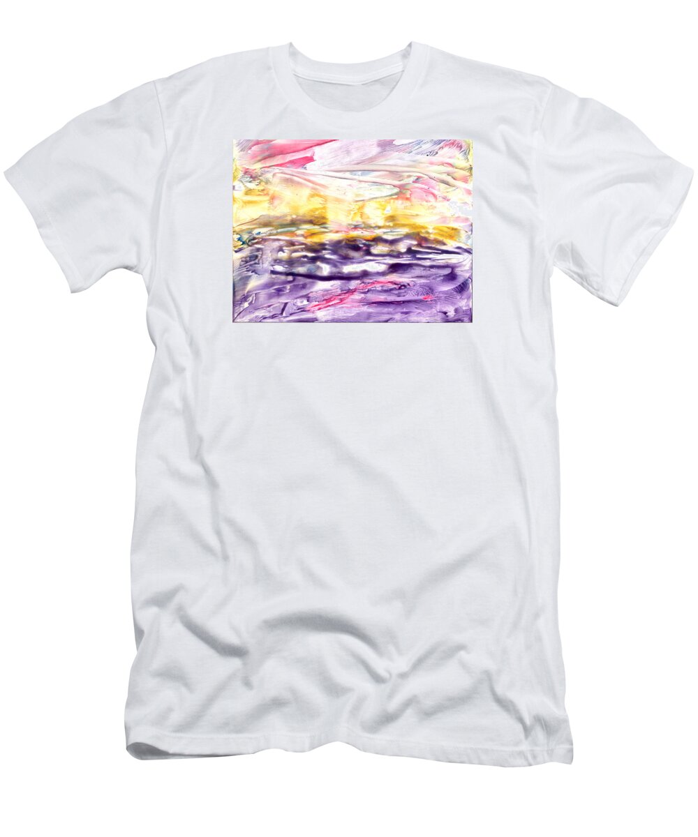 Ocean T-Shirt featuring the painting Tornado Far away by Heather Hennick