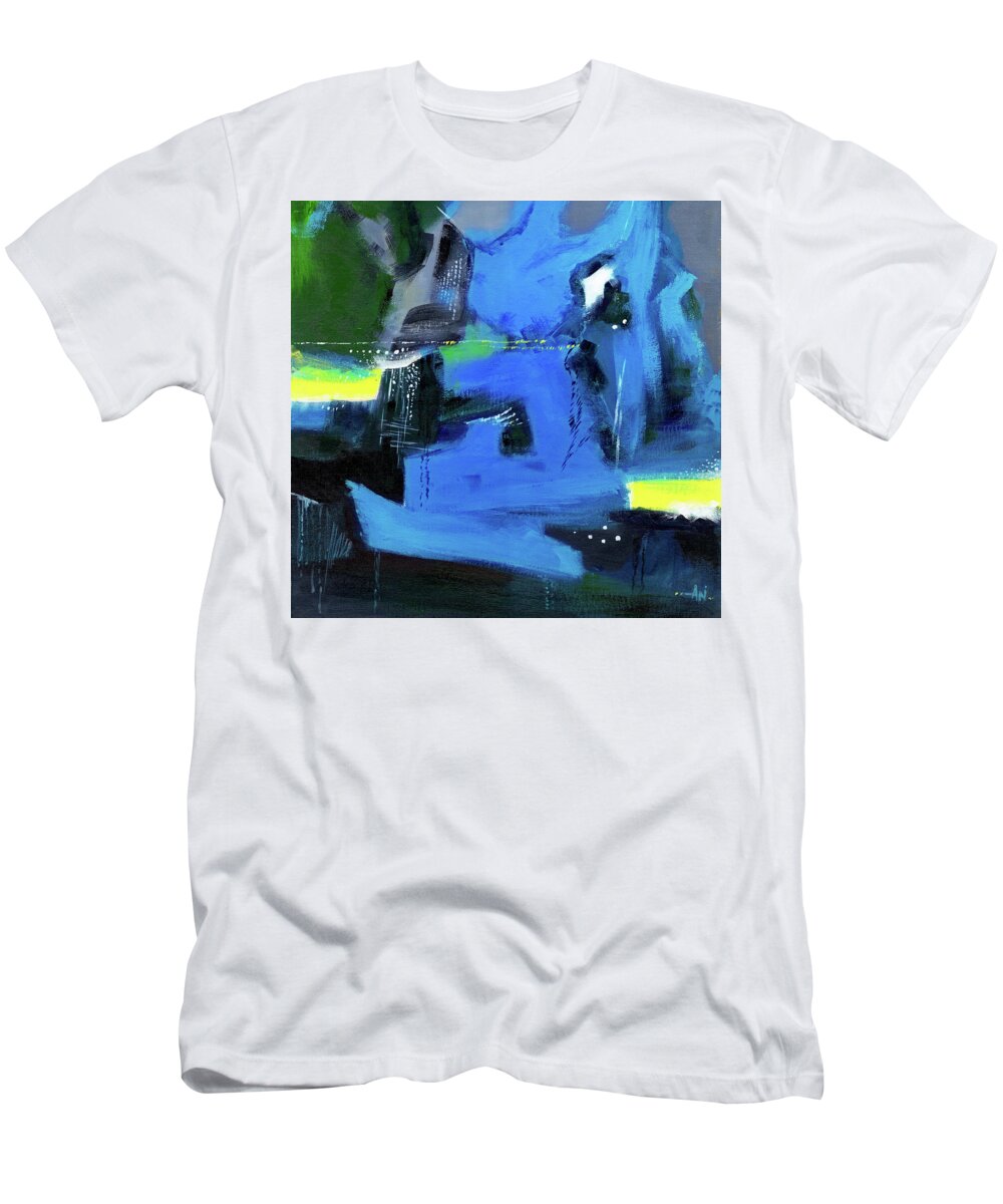 Nature T-Shirt featuring the painting Abstract 12 #2 by Anil Nene