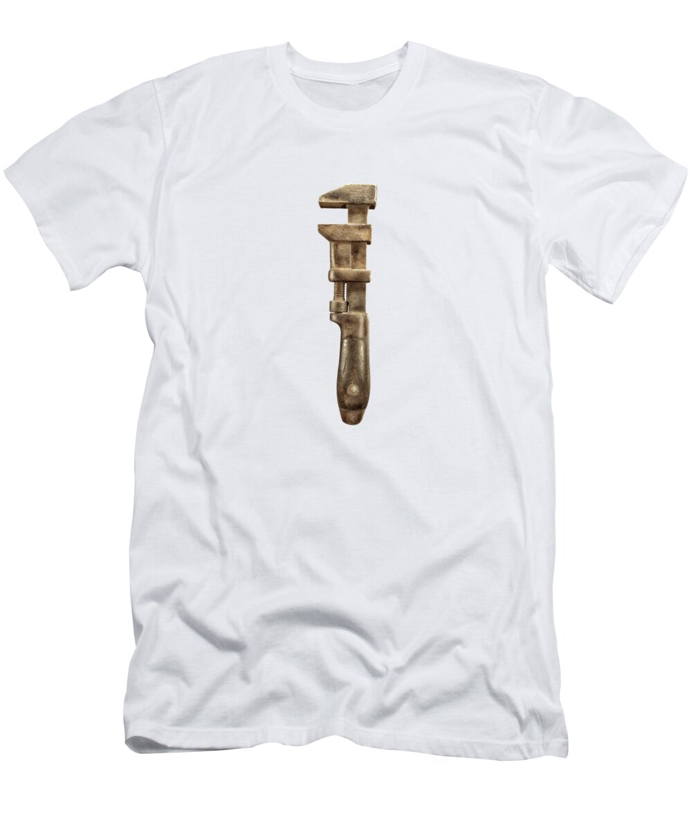 Antique T-Shirt featuring the photograph Adjustable Wrench Left Face #1 by YoPedro