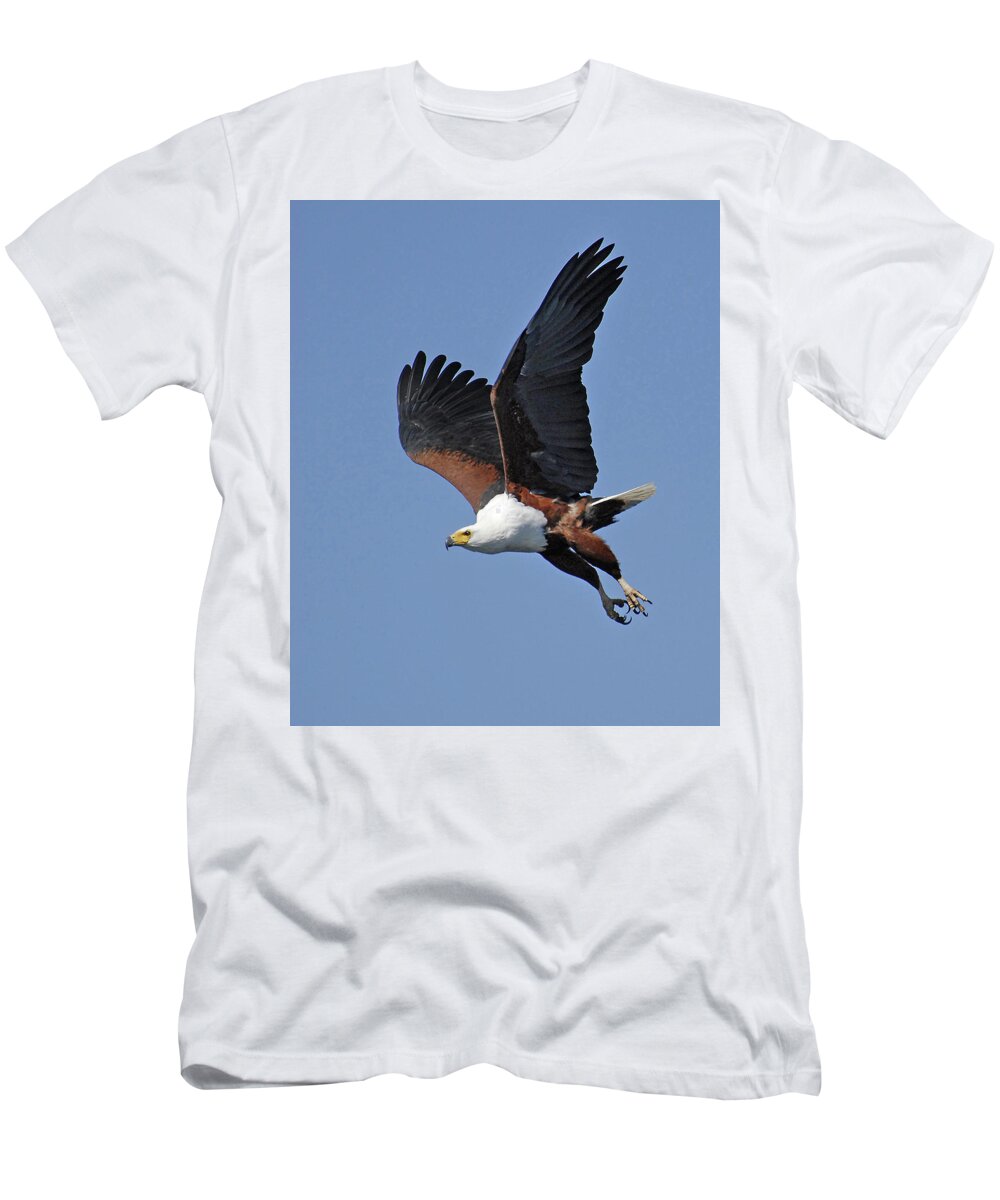 Africa T-Shirt featuring the photograph African Fish Eagle by Ted Keller