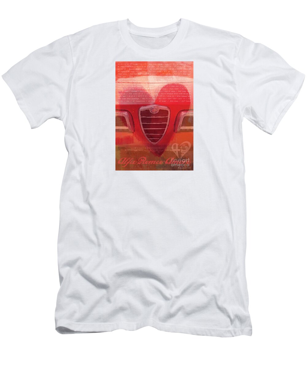 Alfa T-Shirt featuring the photograph Alfa Romeo Valentine #1 by Rick Andreoli