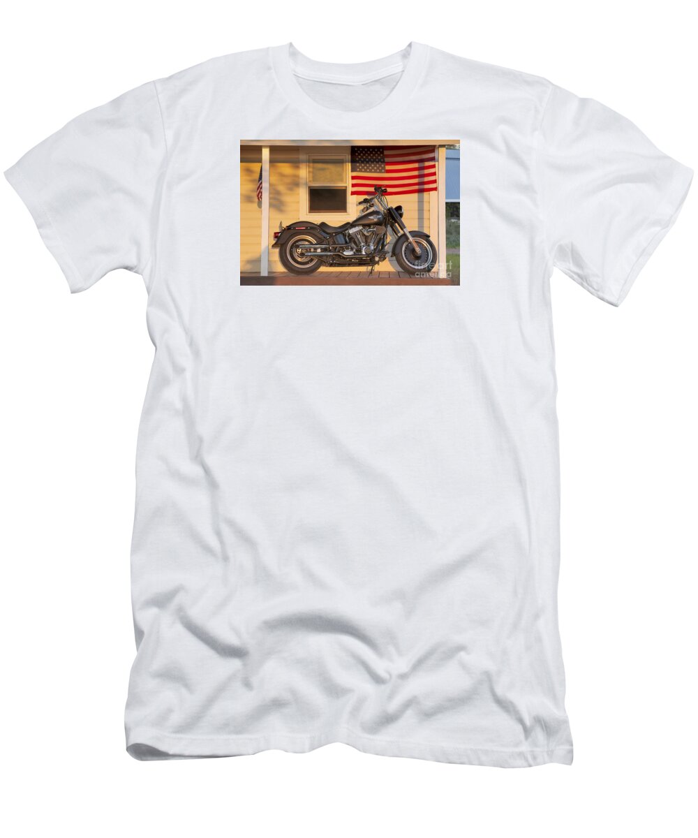 Harley Davidson T-Shirt featuring the photograph American Pride. Harley davidson by George Robinson