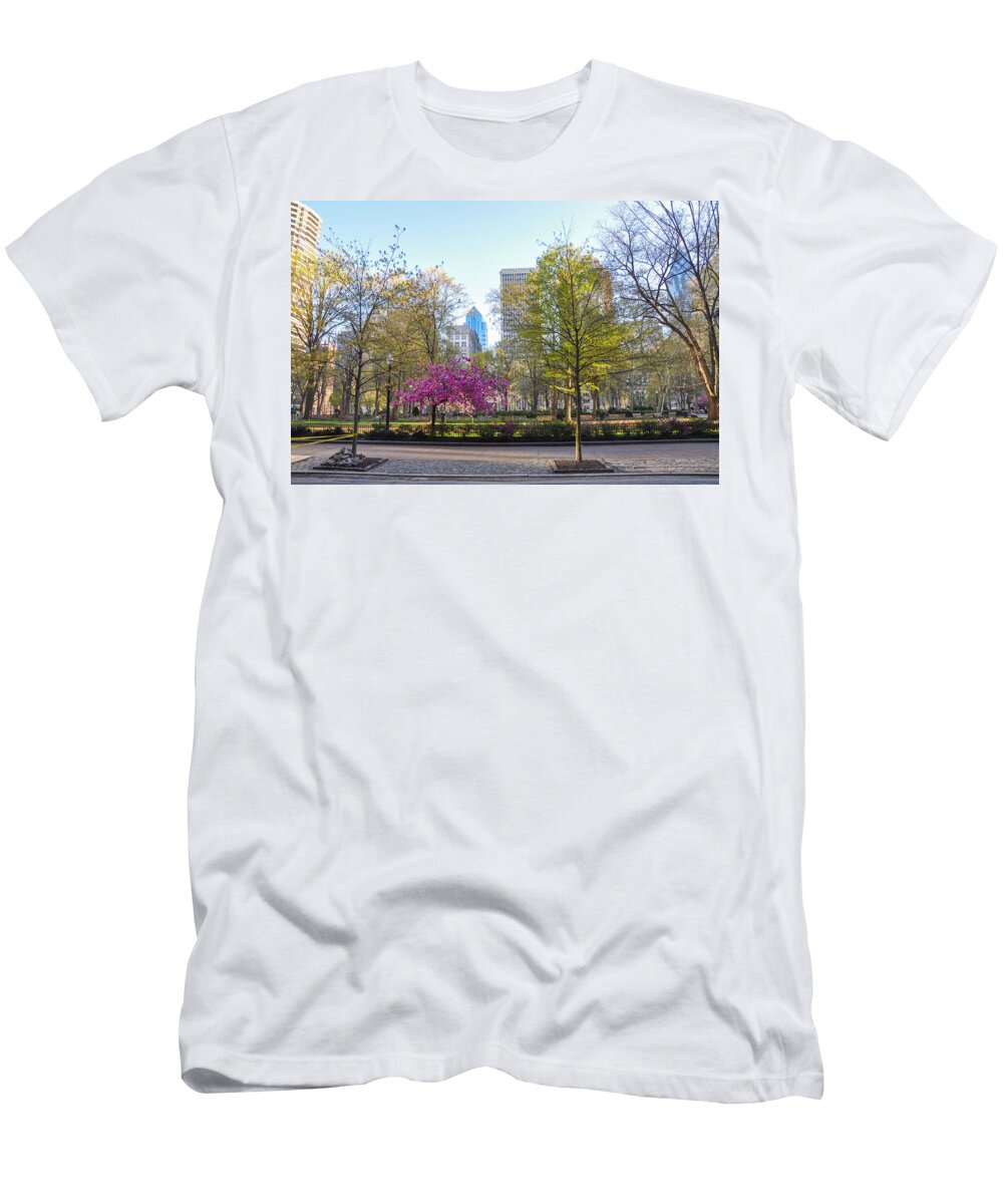 April T-Shirt featuring the photograph April in Rittenhouse Square #1 by Bill Cannon