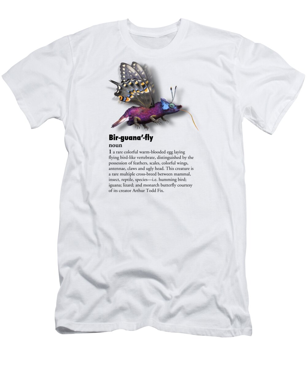 Birguanafly T-Shirt featuring the digital art Birguanafly by Arthur Fix