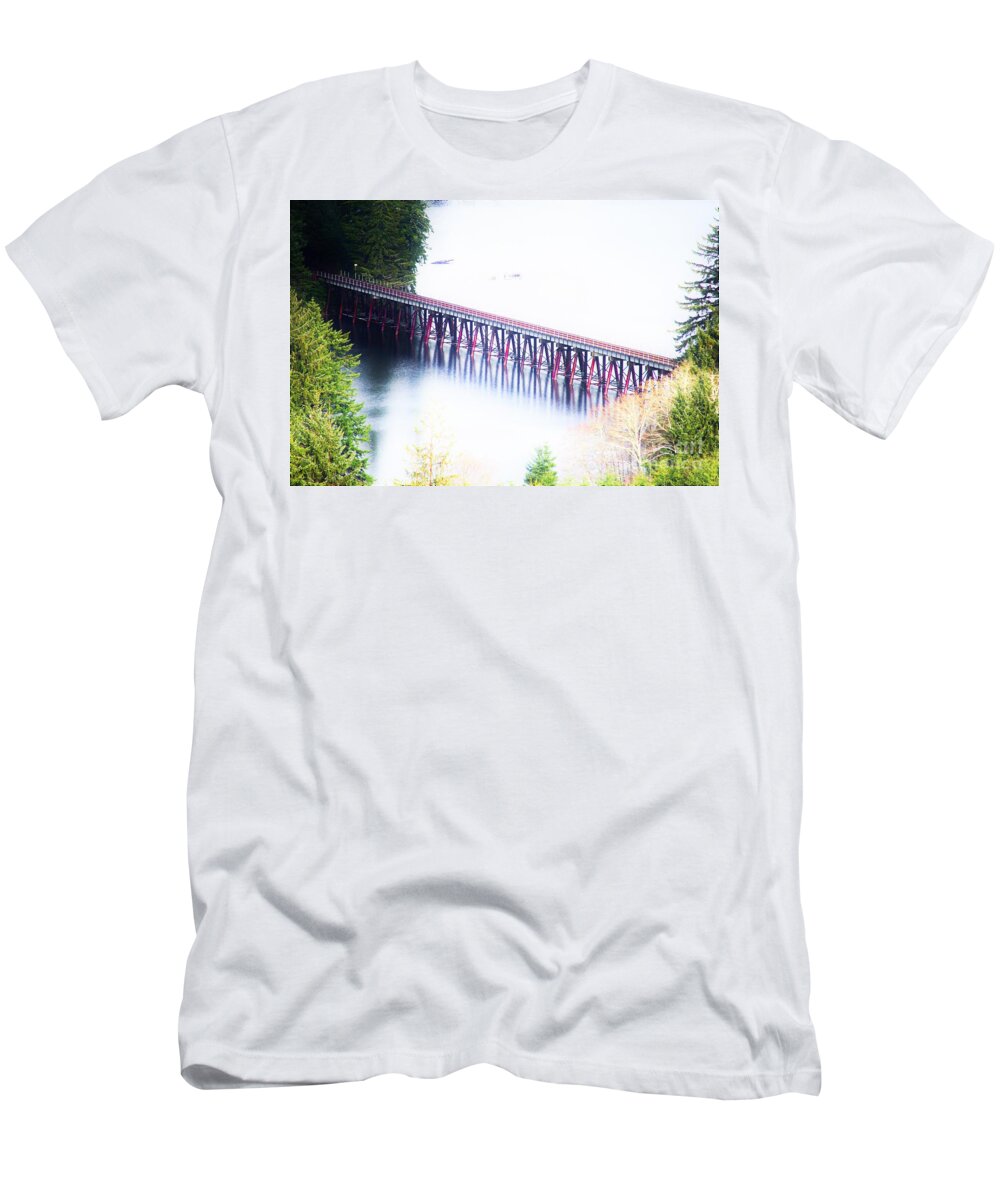 Bridge T-Shirt featuring the photograph Bridging Over by Merle Grenz