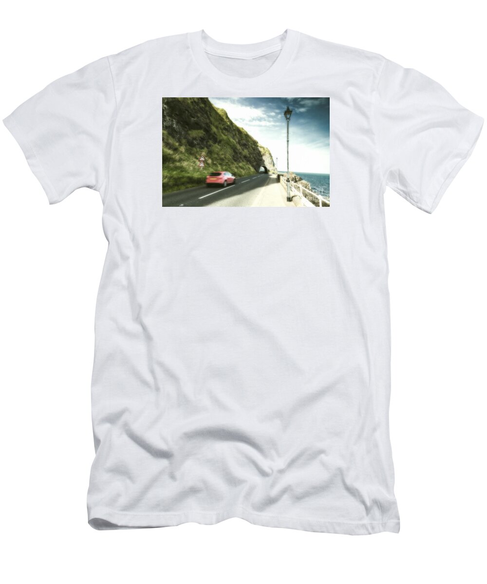 Antrim T-Shirt featuring the photograph Coast Road #1 by Jim Orr