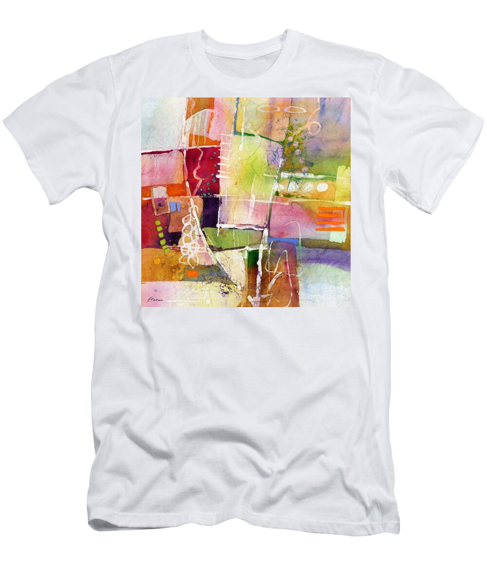 Abstract T-Shirt featuring the painting Crossroads - Green by Hailey E Herrera