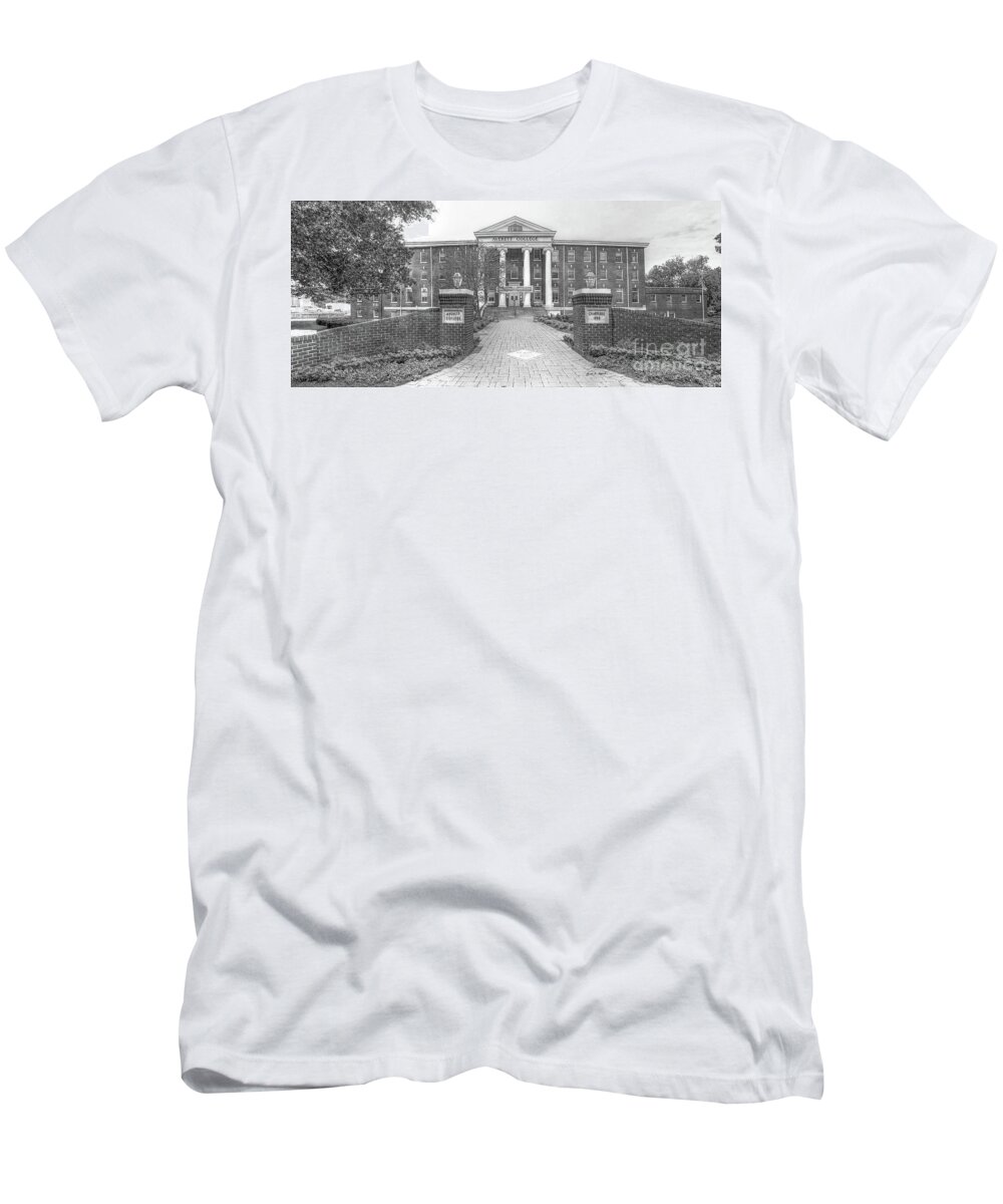 In Color T-Shirt featuring the photograph Danville VA Virginia - Averett University - Main Hall by Dave Lynch