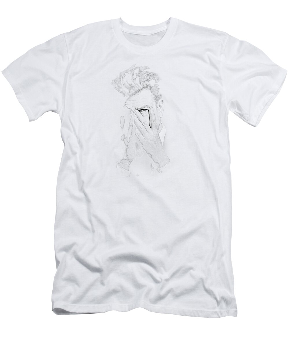 Actor T-Shirt featuring the photograph David Lynch Hands by YoPedro