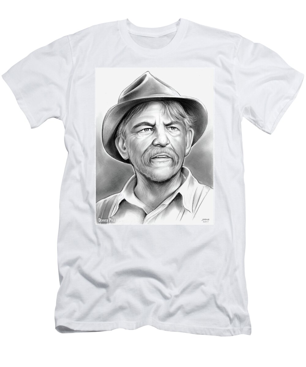 Denver Pyle T-Shirt featuring the drawing Denver Pyle #1 by Greg Joens