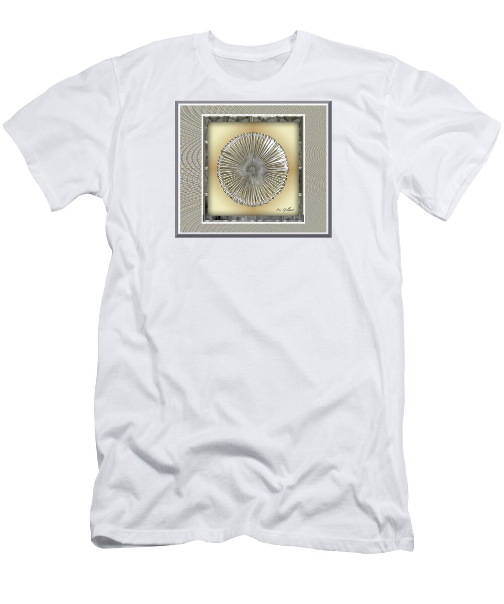 Abstract T-Shirt featuring the digital art Disc #2 #2 by Iris Gelbart