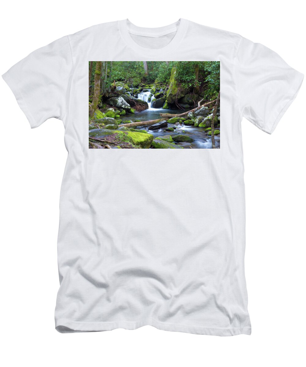 Waterfall T-Shirt featuring the photograph Falls #1 by Lindsey Weimer