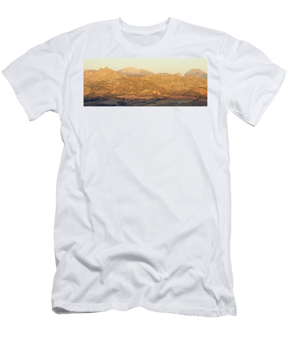 Ronda T-Shirt featuring the photograph Golden Light in Andalusia #2 by Stephen Taylor