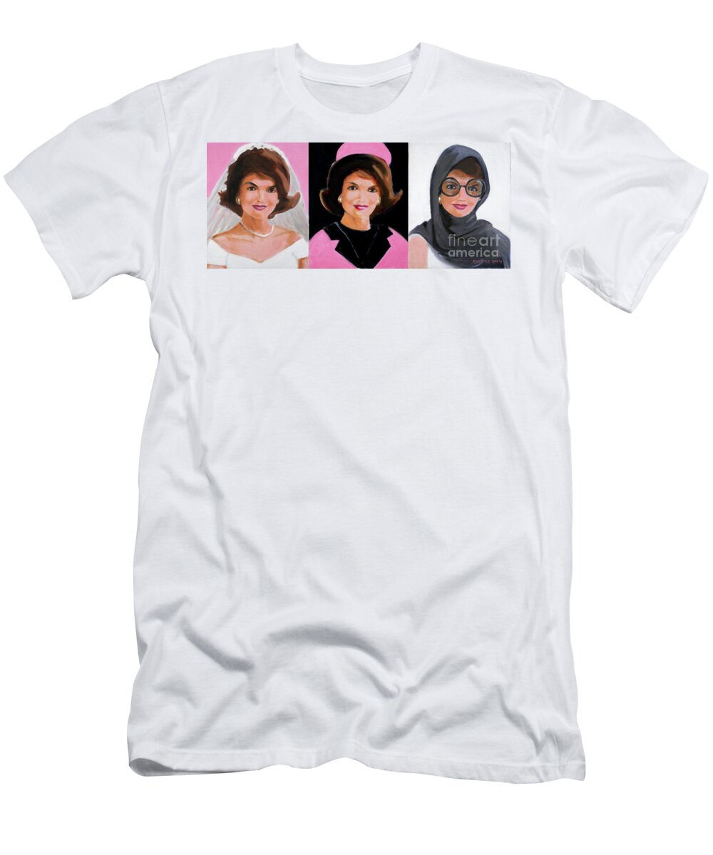 Jackie Kennedy T-Shirt featuring the painting Good and Lovely Jackie O by Candace Lovely