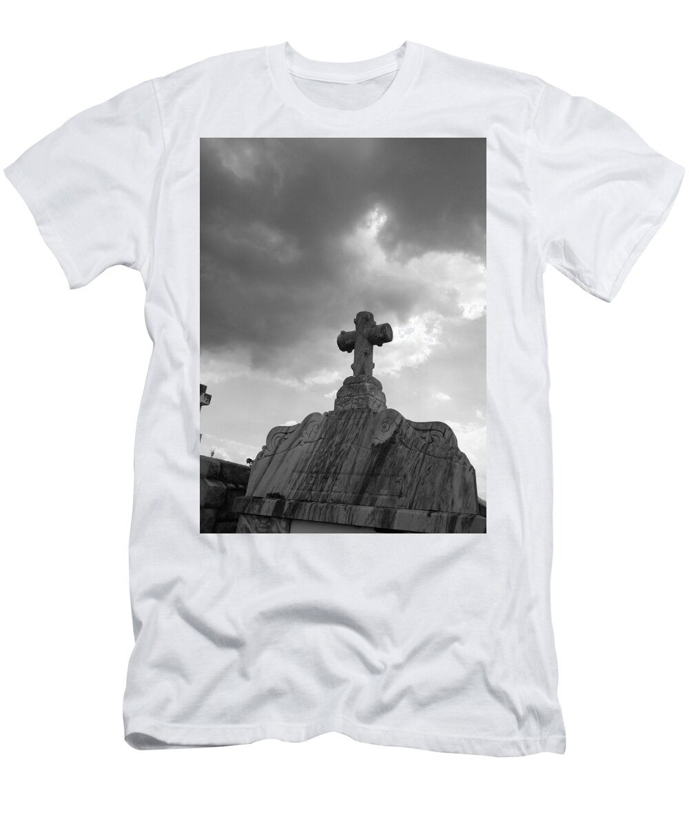 Mark J Dunn T-Shirt featuring the photograph Greenwood Cross #2 by Mark J Dunn