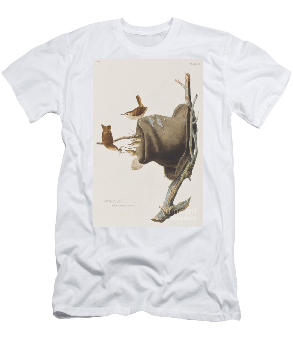 Wren T-Shirt featuring the painting House Wren by John James Audubon