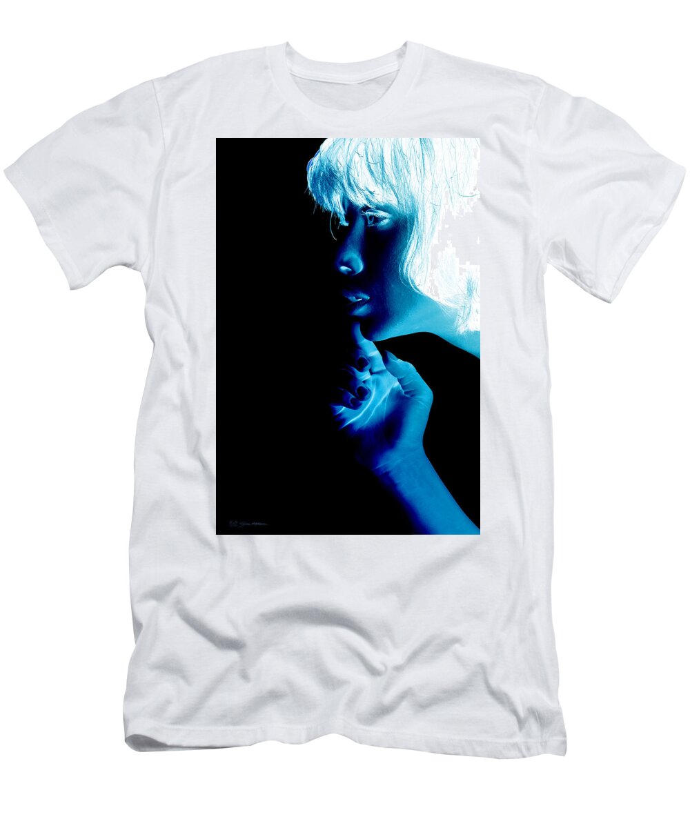 'visual Art Pop' Collection By Serge Averbukh T-Shirt featuring the photograph Inverted Realities - Blue #1 by Serge Averbukh