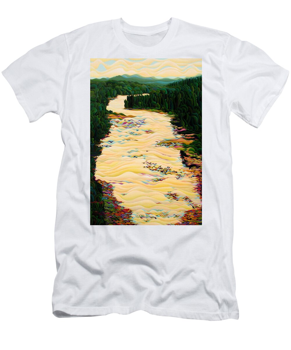 Kakabeca T-Shirt featuring the painting Kakabeca River Dance by Amy Ferrari