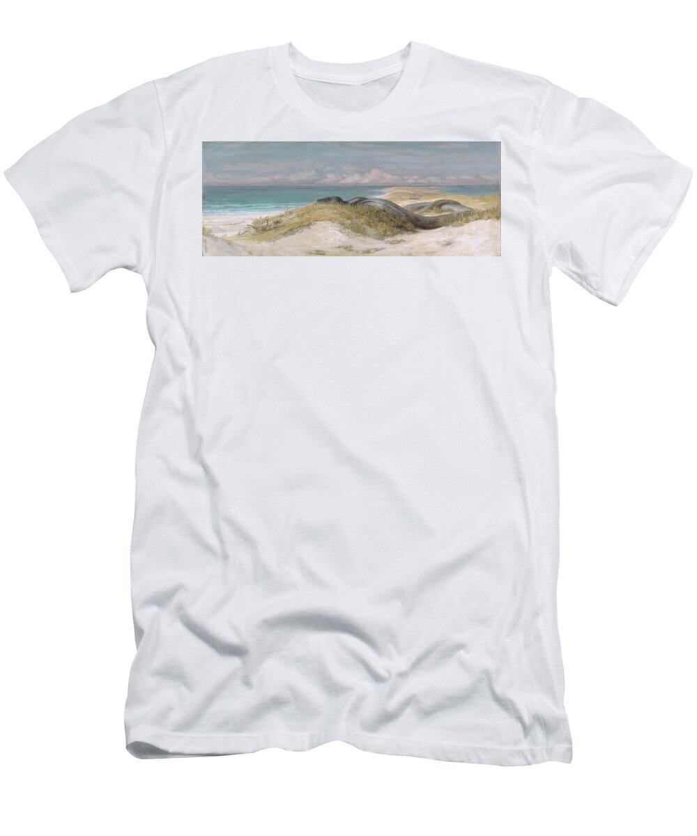 Lair Of The Sea Serpent T-Shirt featuring the painting Lair of the Sea Serpent #1 by Elihu Vedder