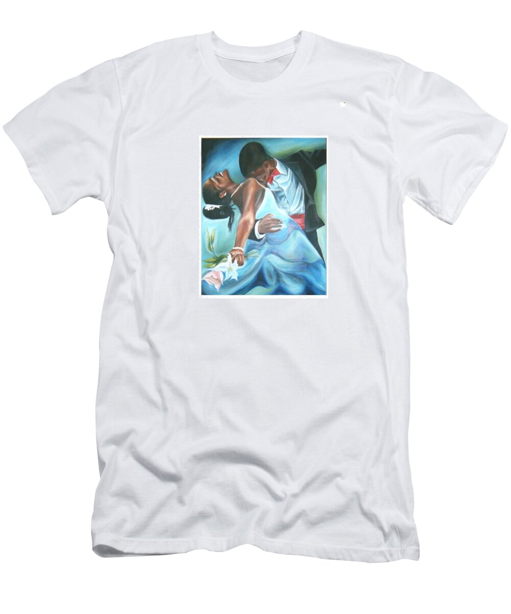 Beautiful T-Shirt featuring the painting Love Dance by Olaoluwa Smith