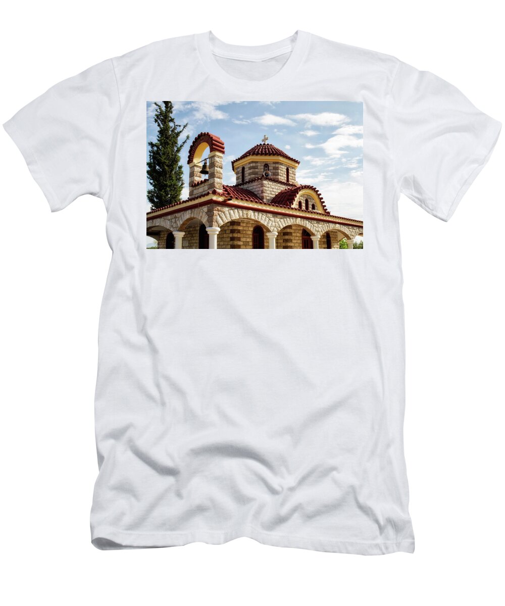 Shirley Mitchell T-Shirt featuring the photograph Near Nea Kios Greece #1 by Shirley Mitchell