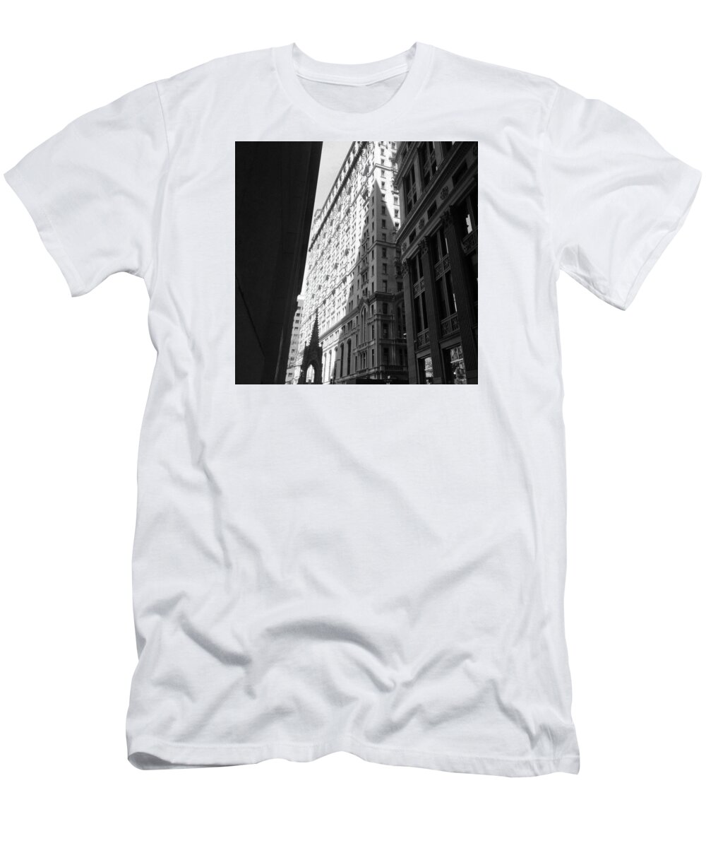 New York City T-Shirt featuring the photograph NYC Black and White #1 by Sophie Jung