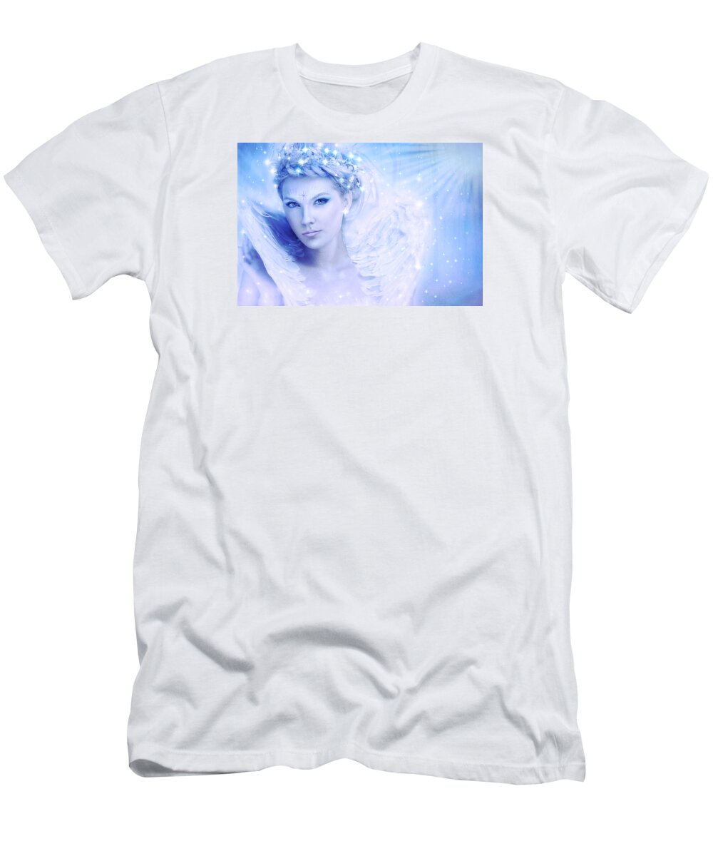 Woman T-Shirt featuring the digital art Nymph of February by Lilia S