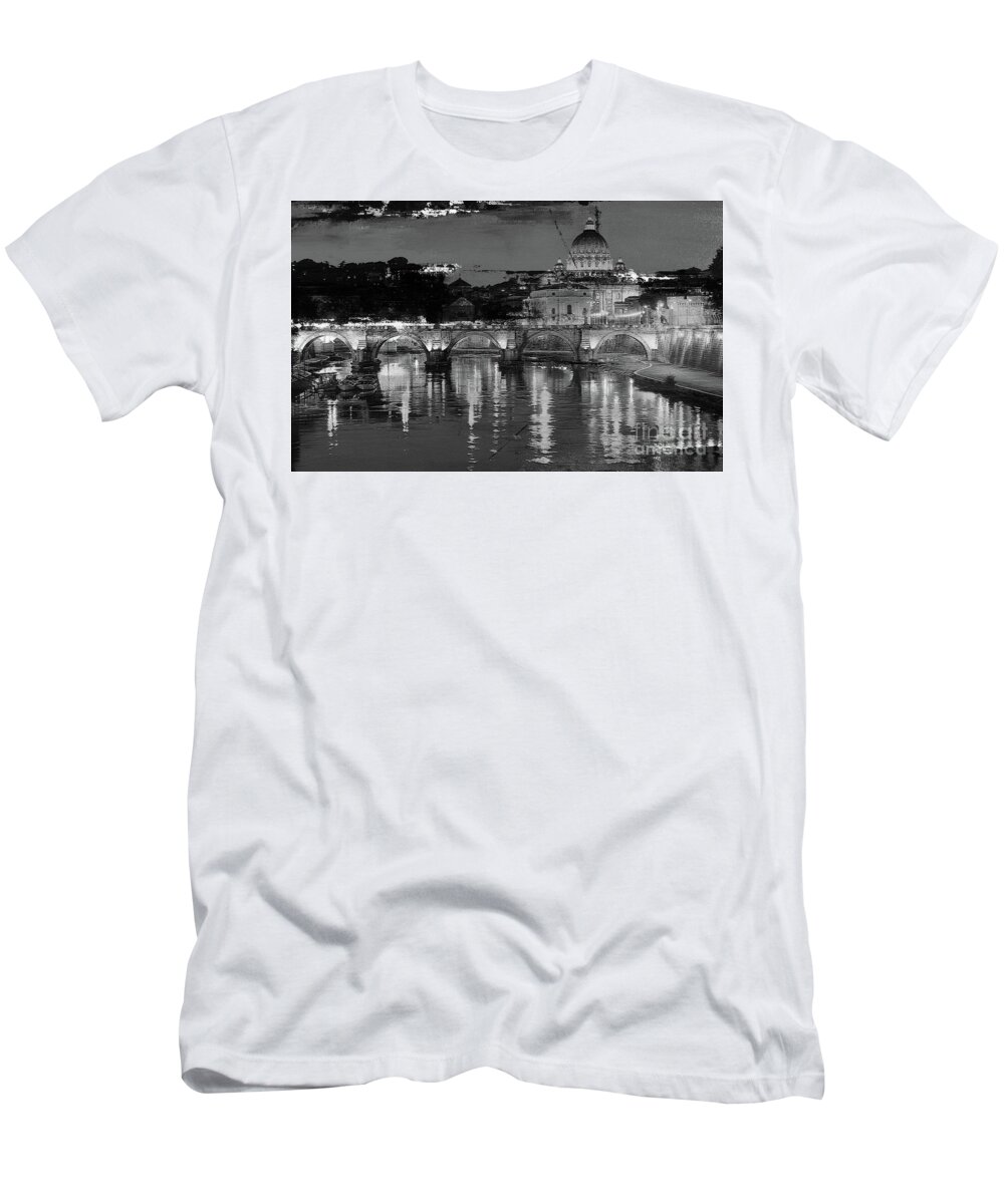 Italy T-Shirt featuring the painting Rome Italy #1 by Gull G