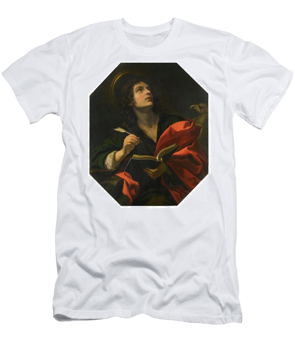 Dolci Carlo T-Shirt featuring the painting Saint John #1 by MotionAge Designs