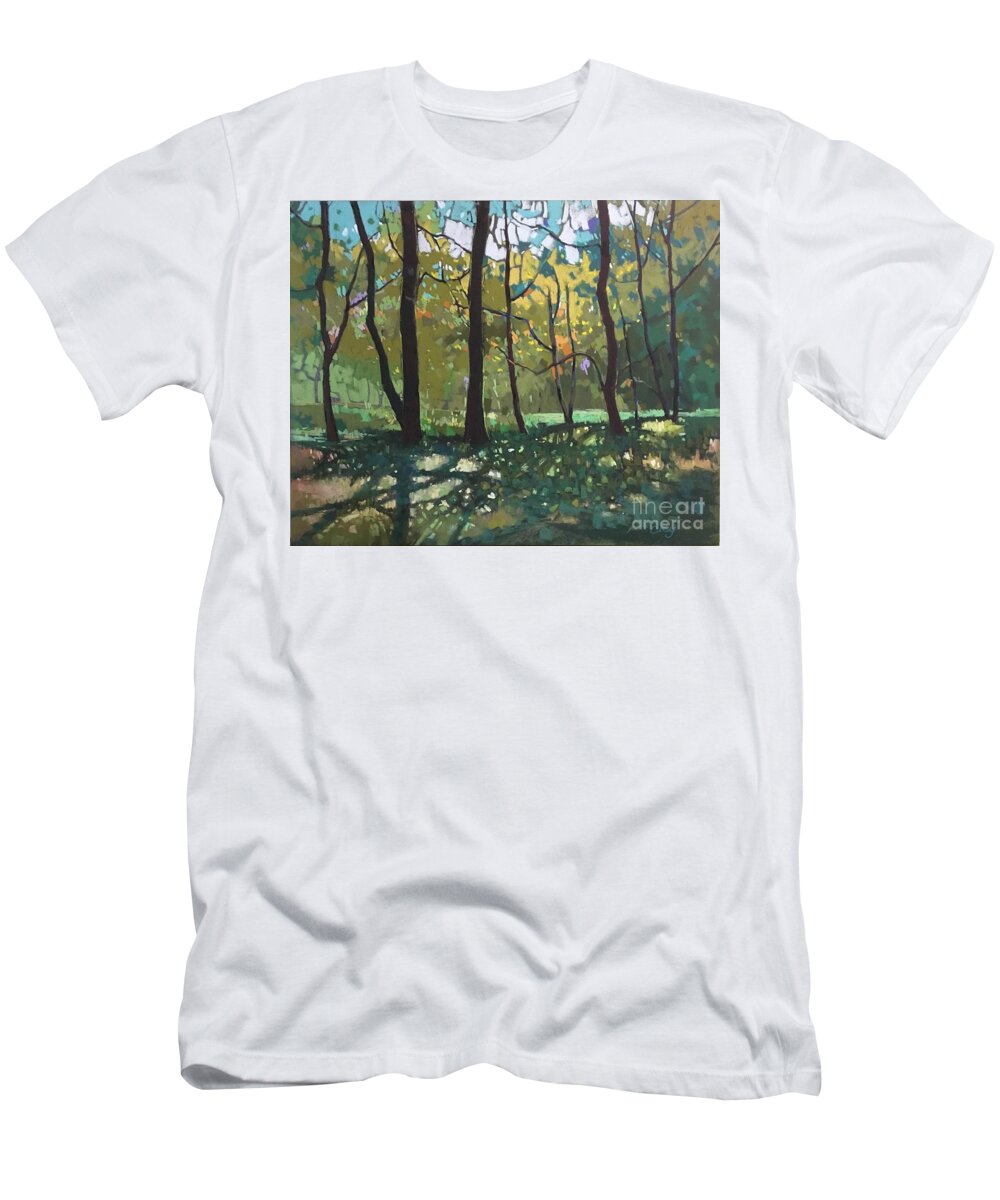 Spring Light T-Shirt featuring the painting Spring Light #1 by Celine K Yong