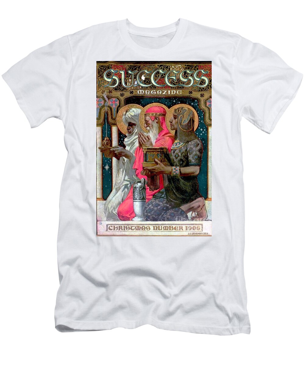 Joseph Christian Leyendecker T-Shirt featuring the painting Success Magazine Christmas by MotionAge Designs