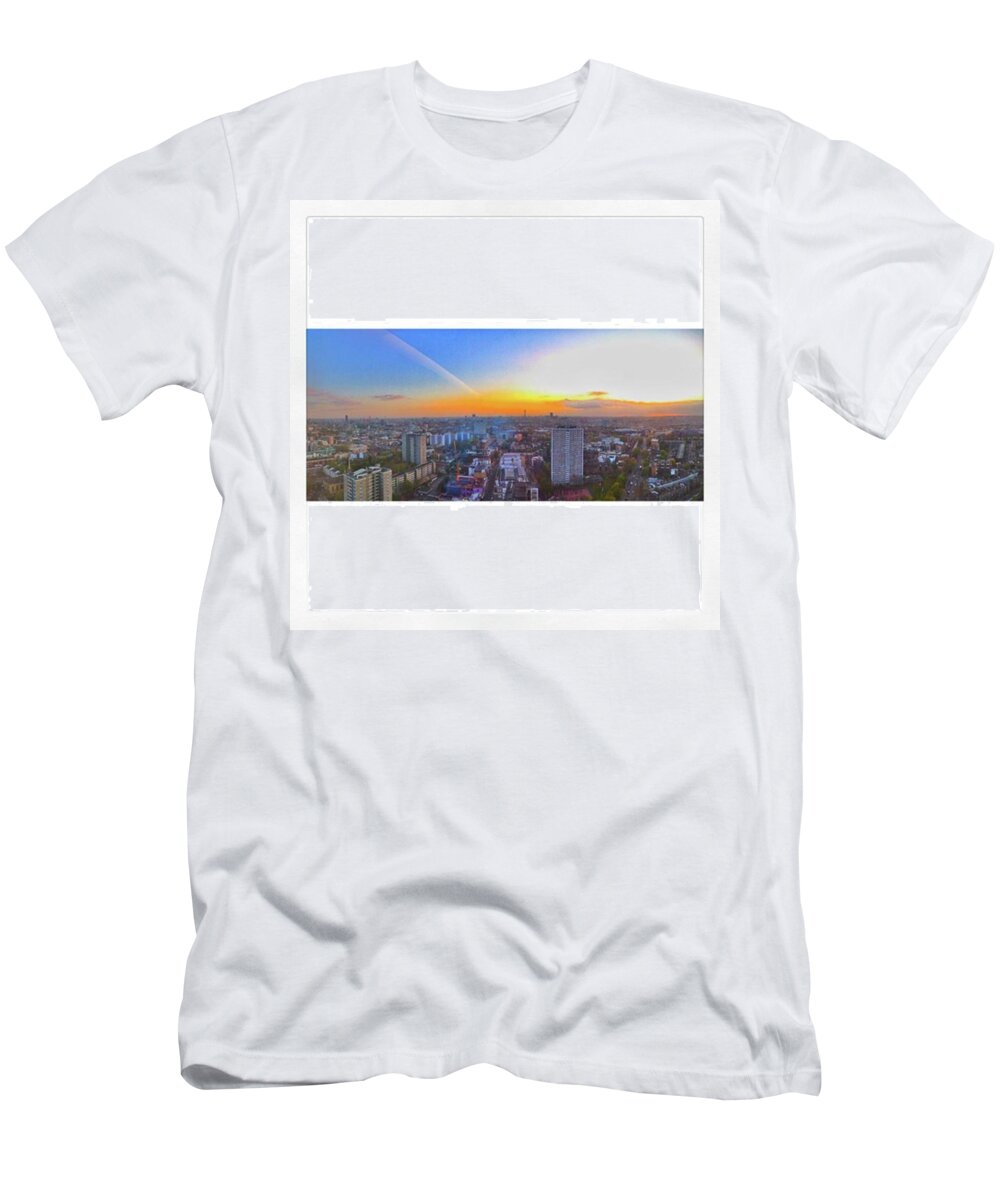38thfloor T-Shirt featuring the photograph #sunset #skyscraper #38 #38thfloor #1 by Tai Lacroix