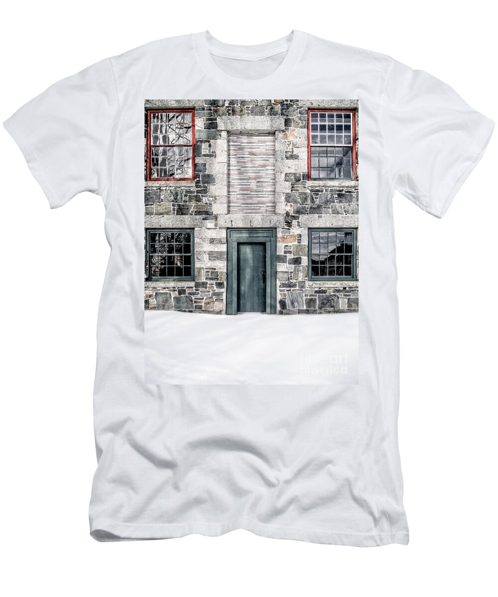 Barn T-Shirt featuring the photograph The Stone Mill Enfield NH #2 by Edward Fielding