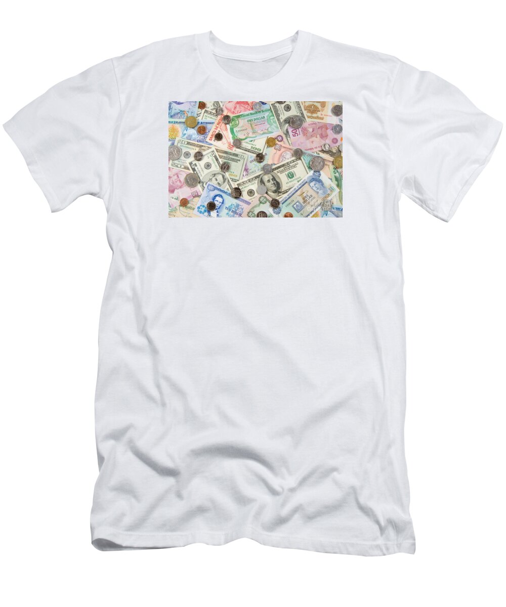 Money T-Shirt featuring the photograph Travel Money - World Economy #1 by Anthony Totah
