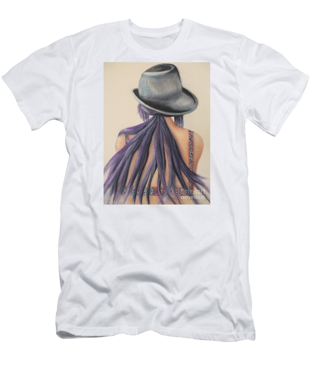Fine Art Painting T-Shirt featuring the painting What Lies Ahead Series  #1 by Chrisann Ellis