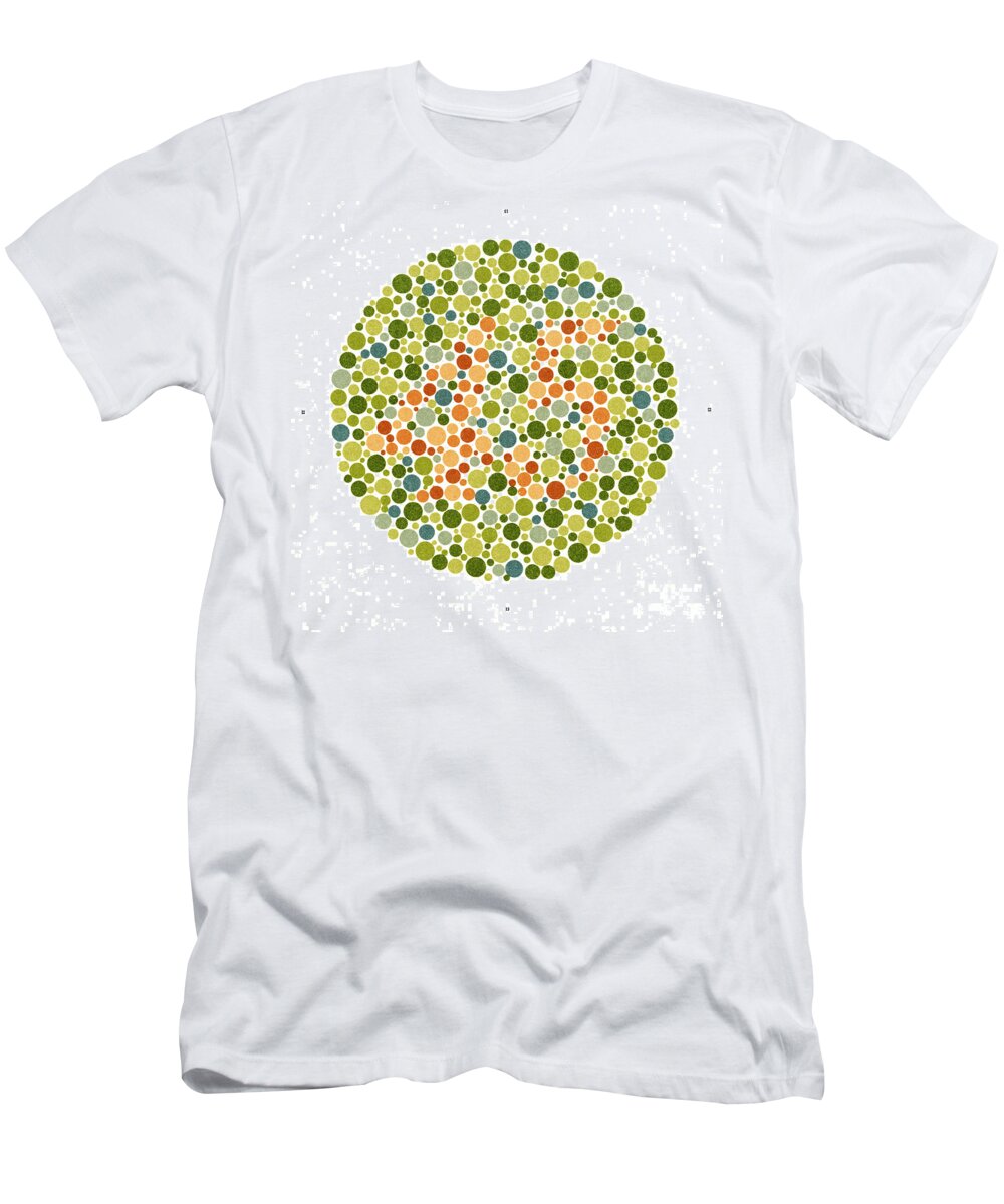 Color T-Shirt featuring the photograph Ishihara Color Blindness Test #10 by Wellcome Images