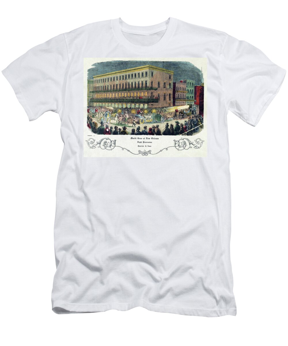 1885 T-Shirt featuring the drawing New Orleans, Mardi Gras. #11 by Granger