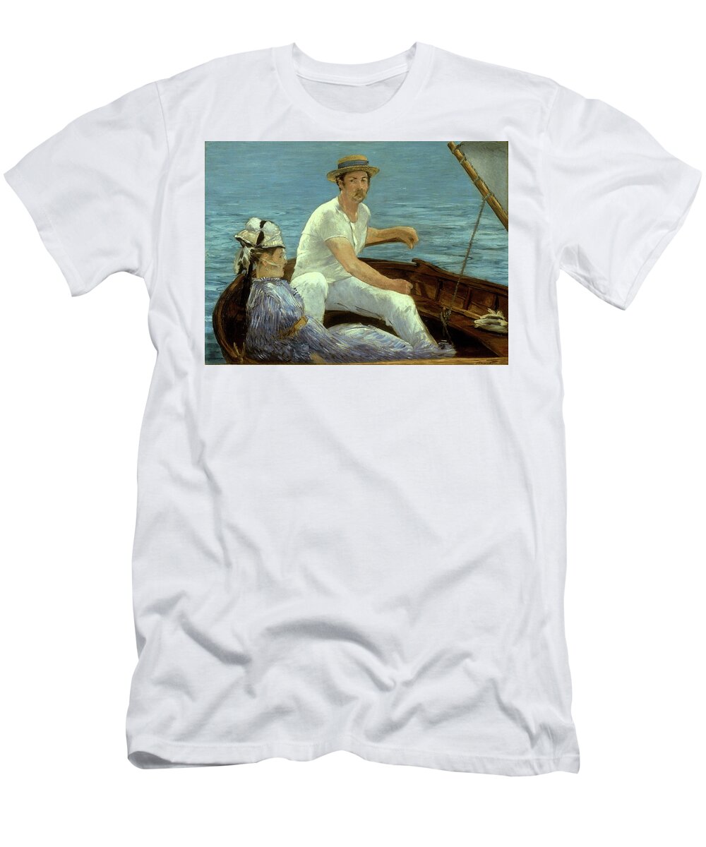Boating T-Shirt featuring the painting Boating #12 by Edouard Manet