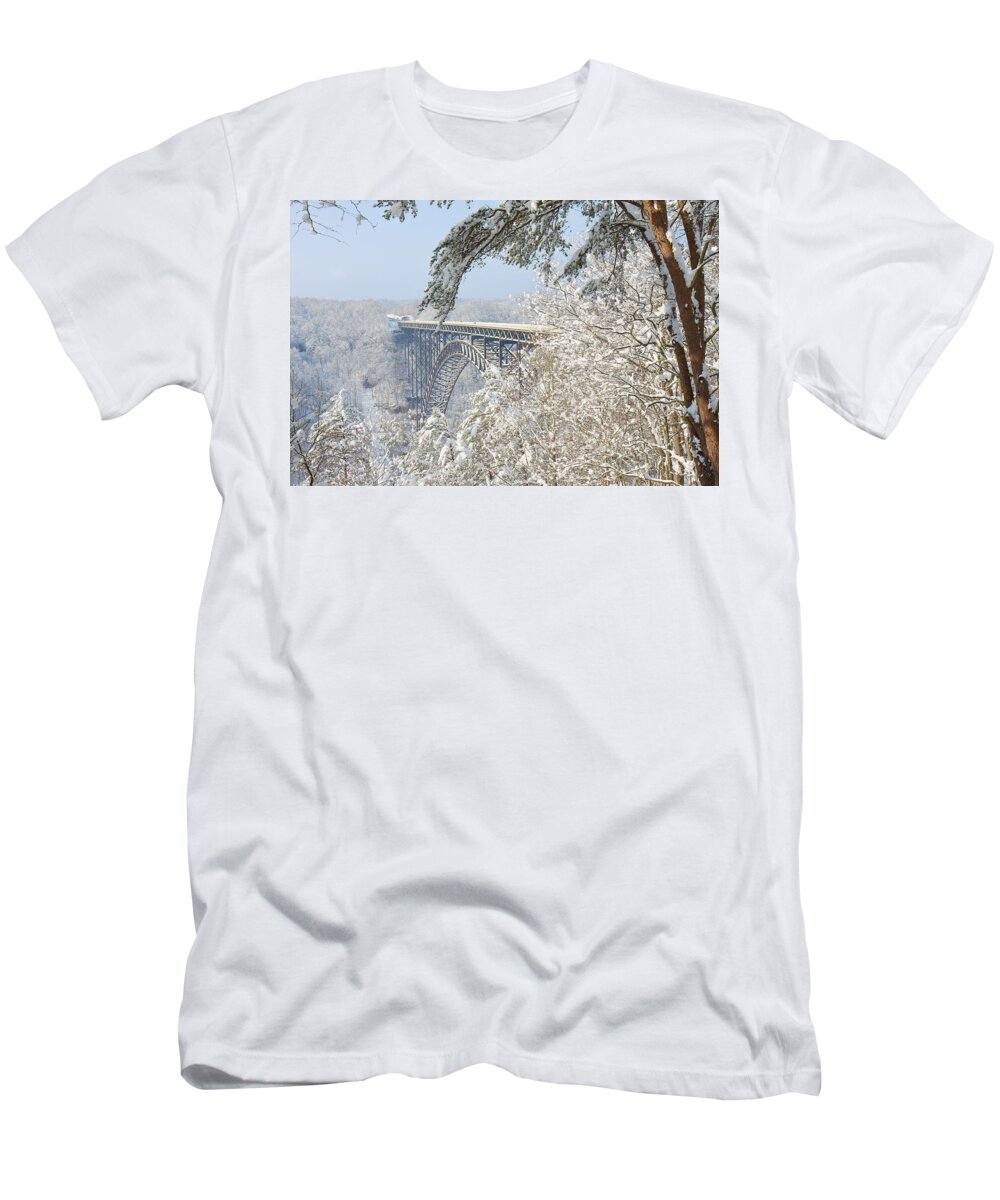 New River Gorge Bridge T-Shirt featuring the photograph New River Gorge Bridge #13 by Mary Almond