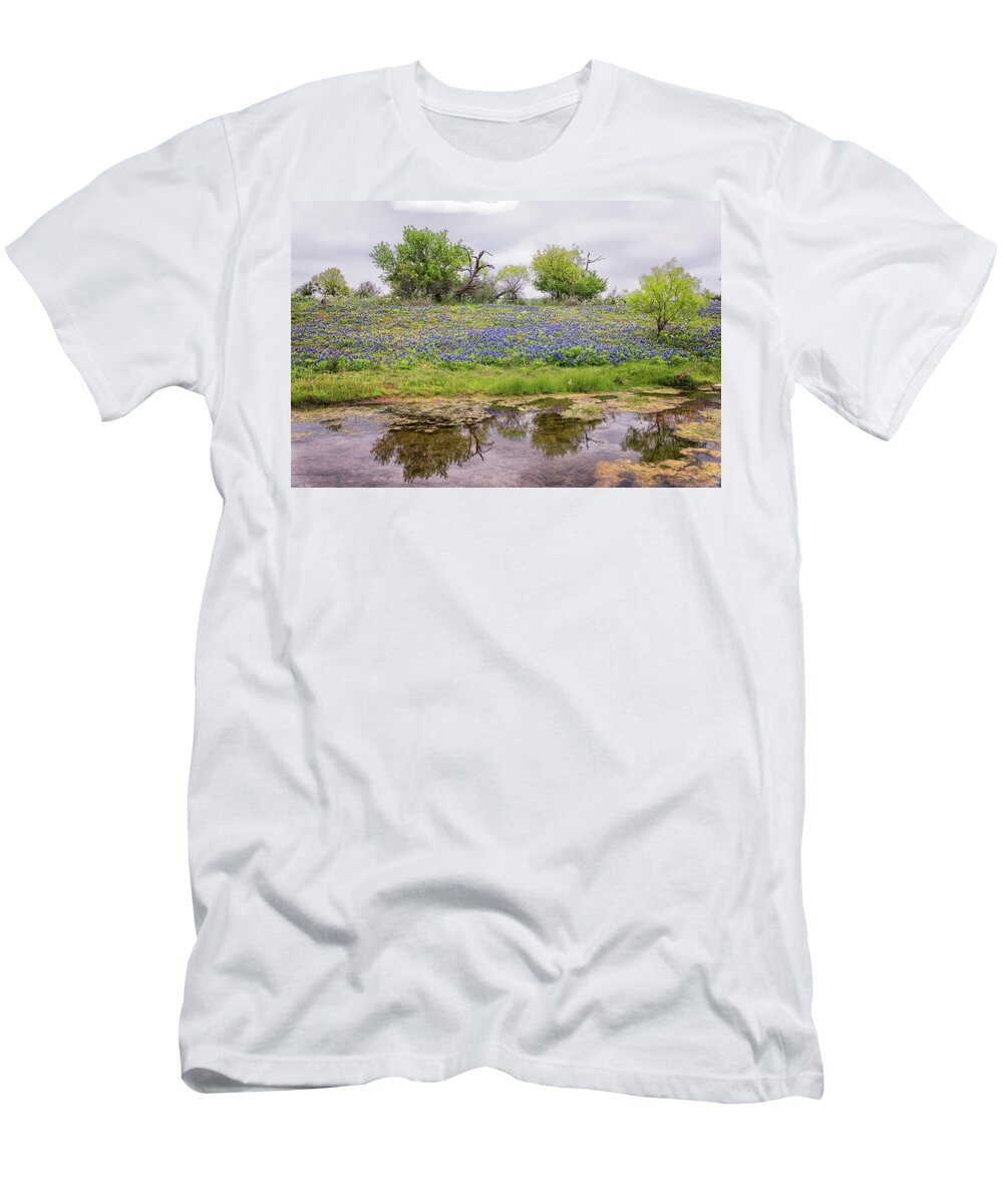 Texas Wildflowers T-Shirt featuring the photograph Texas Bluebonnets 7 by Victor Culpepper