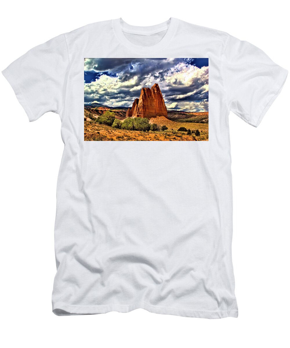 Capitol Reef National Park T-Shirt featuring the photograph Capitol Reef National Park Catherdal Valley #17 by Mark Smith