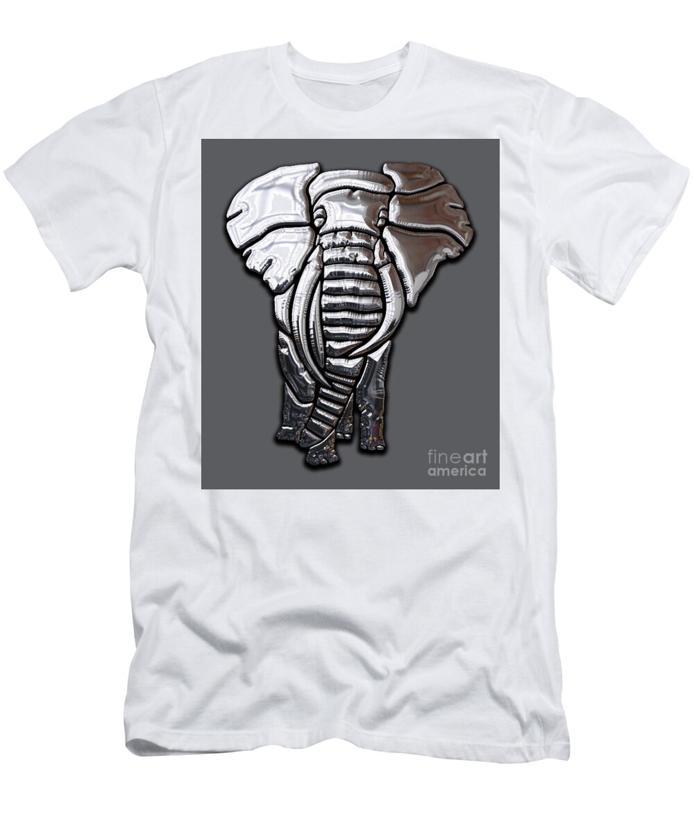 Elephant T-Shirt featuring the mixed media Elephant Collection #18 by Marvin Blaine