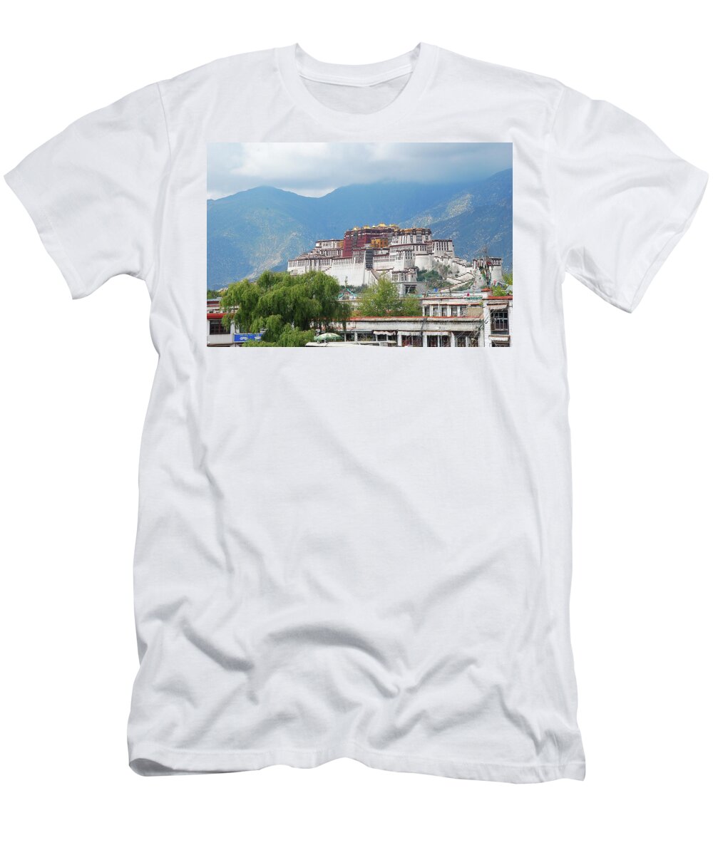 Palace T-Shirt featuring the photograph The Potala Palace #19 by Carl Ning