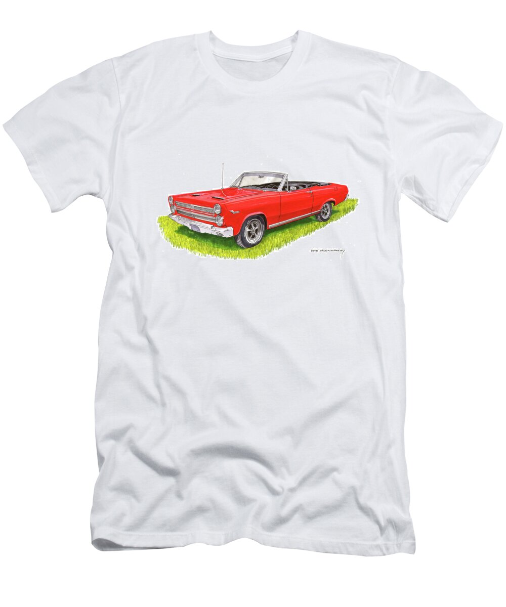Mercury Vehicles T-Shirt featuring the painting 1966 Mercury Cyclone Convertible G T by Jack Pumphrey