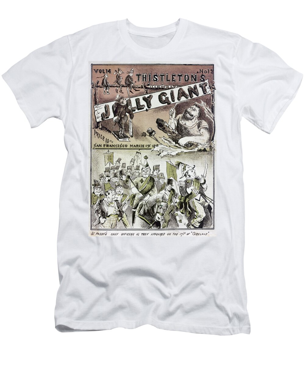 1880 T-Shirt featuring the photograph Anti-immigrant Cartoon #2 by Granger
