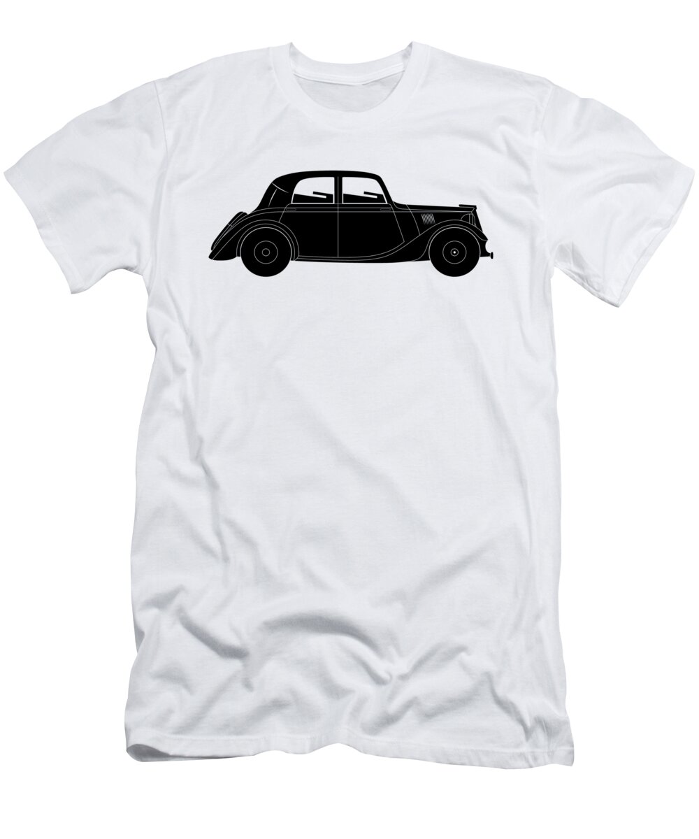 Auto T-Shirt featuring the digital art Coupe - vintage model of car #2 by Michal Boubin